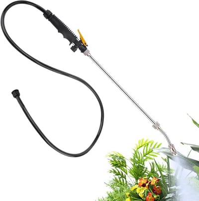 Elektrische Sproeistaaf - Tuinsproeier Handvat - Planten Water Geven - Ergonomisch Ontwerp - 72 cm - Zilver