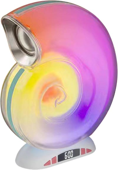 Draagbare Luidspreker - Muziekspeler Geluidsbox - Sfeerverlichting Muziek - Uniek Conch Ontwerp - 8.5 x 18.5 x 8.5 cm - Karmozijnrood