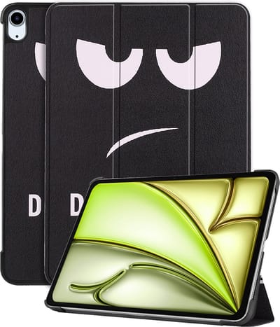 Hoes - Geschikt voor Apple iPad Air (2024/2025/2026) - 11 inch - Dun & Stevig - Trifold Bookcase - Hard Cover - Hardcover Book Case - Tablet Hoesje - Don't Touch Me