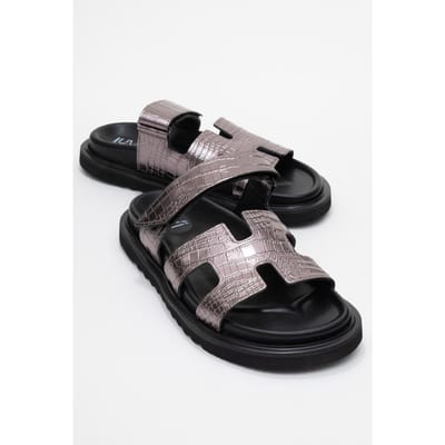 Loana Leer Slide Sandaal