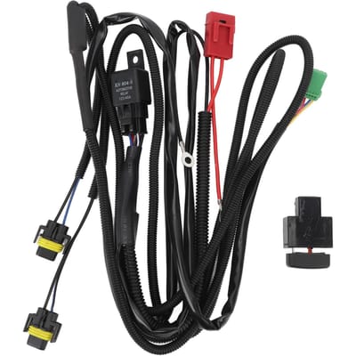 DC12V H11 LED Phare Antibrouillard Relais Faisceau de Câblage Indicateur Interrupteur Marche/Arrêt avec Relais 40A pour Qashqai J10 X‑Trail T31 Navara black