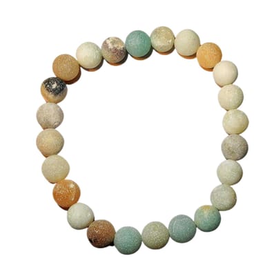Elastische Armband van Amazoniet 8 mm. Mat