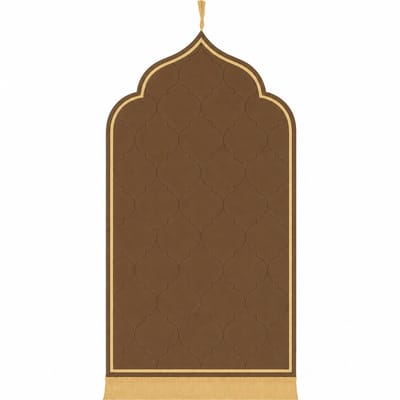 Baraka Treasures Luxe Gebedskleed - Islamitische Gebedskleed - Fluwelen Gebedskleed - Gebedsmat - Ramadan Geschenk - Sajada - Seccade - 115cm x 65cm - Donkerbruin