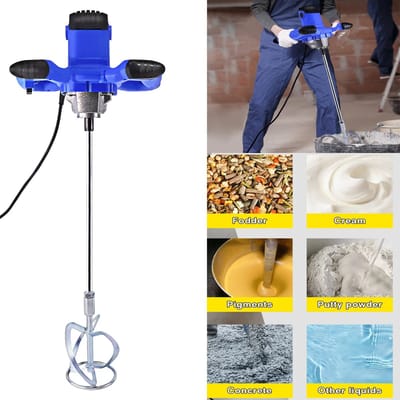 Cellista Elektrische Betonmixer 2600W - Verfmixer Mortelmixer Gipsmixer - 6 Snelheden - 1700 RPM - M14 Mengmachine voor Bouw en Renovatie
