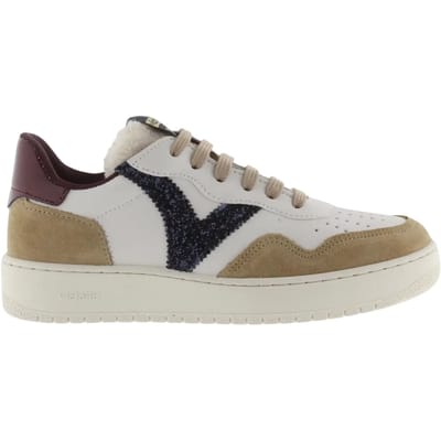 Schoenen met gescheurde lederen look en glitters voor dames Victoria Madrid