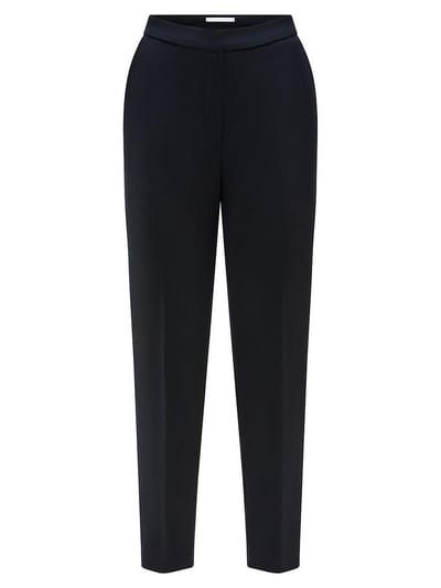 Regular fit stoffen broek met persplooien, model 'DORO'