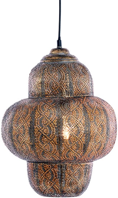 Light & Living Hanglamp Ryota - Bruin - 30.5x30.5x41cm - Modern - Hanglampen Eetkamer, Slaapkamer, Woonkamer