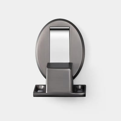 Magnetische Deurstops - Deurvanger RVS - Deur Open Houden - Muurbevestiging - 1 stuk - Zwart Nikkel