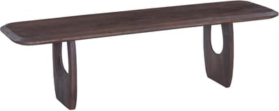 Tv-meubel Braga - 160x45x45cm - Massief Mangohout - Donkerbruin - Rousseau - TV-meubel - Bruin - Hout