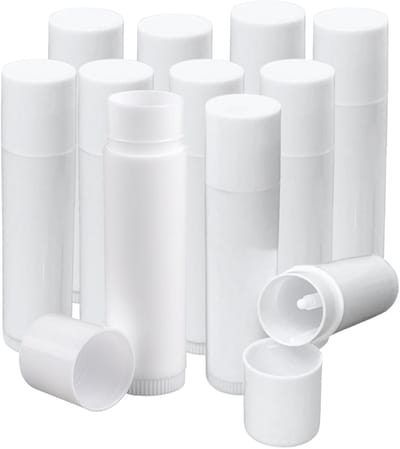 50x Lege Deodorant en Lippenbalsem Sticks, Hulsen - Wit - Deodoranthouder - Lippenbalsemhouder - 15ml