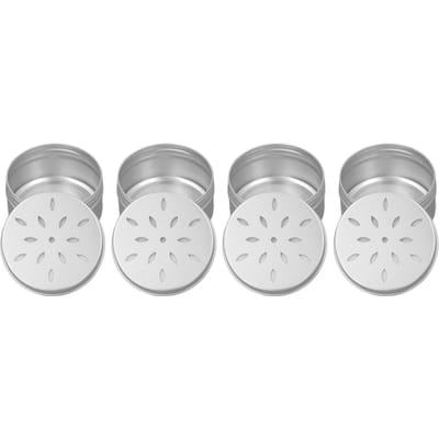 10 STUKS Hond Geurtraining Dozen met 10 Zachte Magnetische Stickers Holle Gat Afdekking Aluminium Hond Neuswerk Container white