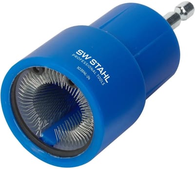 SW-Stahl 10354L-24 Vervangingsborstel 24 x 60 mm | Borstelopzetstuk voor boutreinigers | Schroefreiniging | Wielbouten voor werkplaatsgebruik | Voertuigonderhoud, geschikt voor accuschroevendraaiers