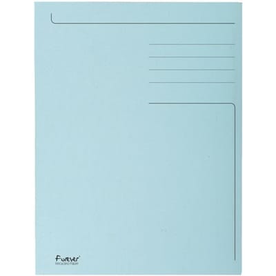 Exacompta 50x FOREVER® bedrukte map met 3 kleppen - 280gm2 - 24,5x35 cm voor folio - Lichtblauw - 449006E