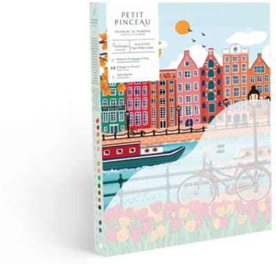 La Petite Epicerie Painting by Number Kit "AMSTERDAM" 329g H33xW25.5xL3.5cm genummerde schilderijenset | Creatieve | Hobbyset | kinderen en volwassenen