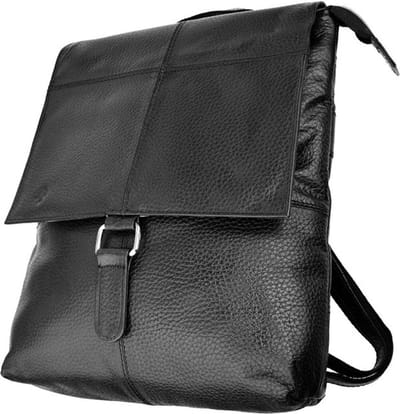 Fana Bags Leren Rugtas Zwart -  Dames Rugzak Leer - Leren Rugtas & Schoudertas - Rugtas Leer Dames - Stadsrugzak