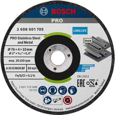 Bosch Expert for Inox - Slijpschijf - 76mm - Roestvrijstaal - Nauwkeurigheid en Veiligheid