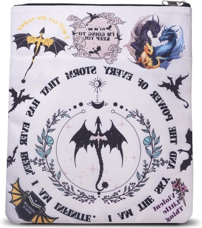Allecto Plus - Waterdichte Boekhoes met Draken Thema Geschenken - Originele Canvas Boekbeschermer met Rits