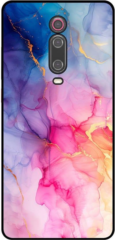 Smartphonica Telefoonhoesje Geschikt voor Xiaomi Mi 9T met marmer opdruk - TPU backcover case marble design - Regenboog geschikt voor Xiaomi Mi 9T