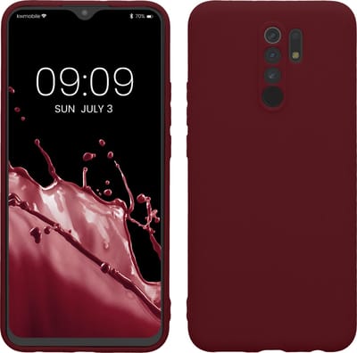 kwmobile telefoonhoesje geschikt voor Xiaomi Redmi 9 - Hoesje voor smartphone - Precisie camera uitsnede - In bordeaux-violet