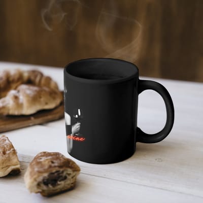 Magische Mok - Foto op Warmte Mokken - Koffiemok - Wijn - Vrouw - Neon - Quote - Magic Mok - Beker - 350 ML - Theemok - Mok met Tekst