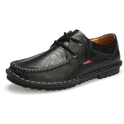 Herenschoenen Lente en Zomer Nieuwe Heren Leren Casual Schoenen 44