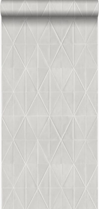 Origin Wallcoverings behang grafische vorm glanzend grijs - 53 cm x 10.05 m - 347233