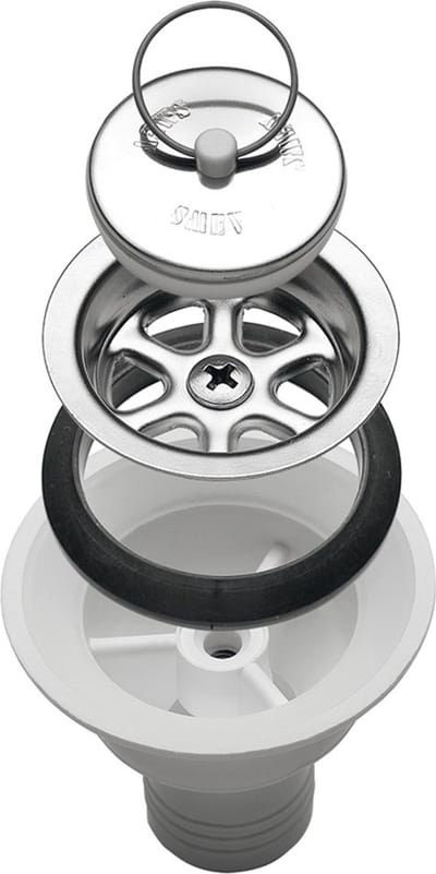 Gimeg water siphon - recht kunststof - ø19mm