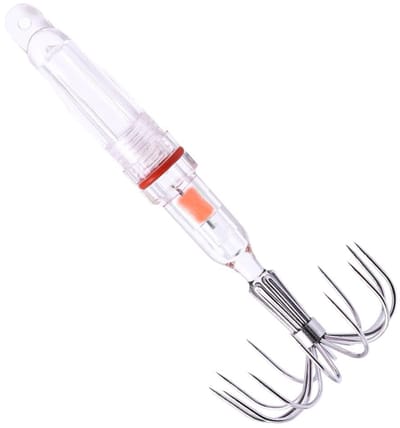 Dailygoods- Kunstaas Lichtgevend - Kunstaas Set 3 Stuks - Inktvis Visaas - Roestvrij Staal Haak - Zeewater Bestendig - Hoge Prestaties - Vishaak