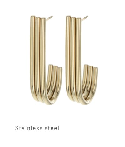 Vibe - stripe - goud - modern - oorbel - juweel - geschenk - accessoires
