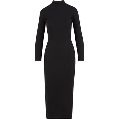 Dames jurk met hoge kraag Urban Classics Rib