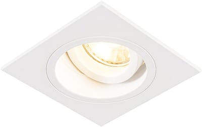 QAZQA chuck - Moderne Inbouwspot - 1 lichts - L 93 mm - Wit - Woonkamer | Slaapkamer | Keuken