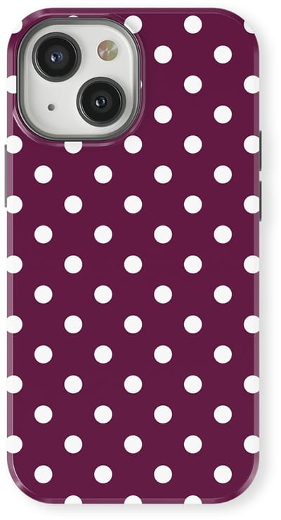 Polka Dots Hoesje geschikt voor iPhone 13 Mini | Geschikt Voor Mag | Stippen Design Backcover geschikt voor iPhone 13 Mini Purple Pop