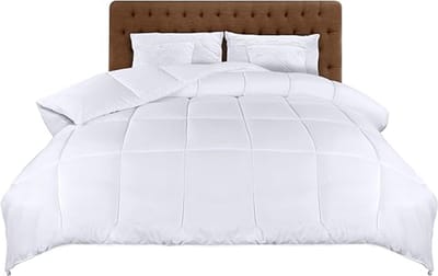 Lichtgewicht Zomerdekbed 220x240 cm - Gewatteerd met Polyester Vulling, Zacht Dekbed met Hoeklabels - Wit