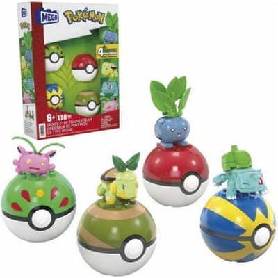 MEGA - Pokémon Grass Type Trainer Team Grasaanval - Constructiespeelgoed - Speelfiguur