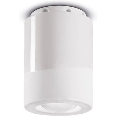 Ferroluce PI plafondlamp, cilindervormig, Ø 8,5 cm, wit