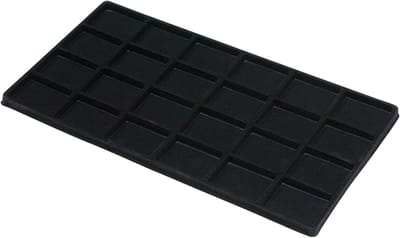 Sieraden Display Lades - Juweliers Trays - Sieraden Organiseren - 24 Vakken Per Tray - 35.79 x 19.61 cm - Zwart