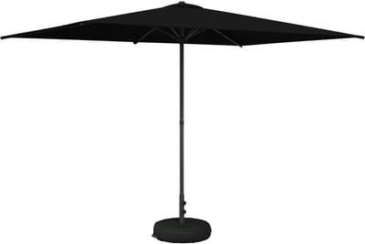 vidaXL - Tuinparasol - met - voet - 200 - x - 300 - cm - Polyester - Rechthoekig - Zwart