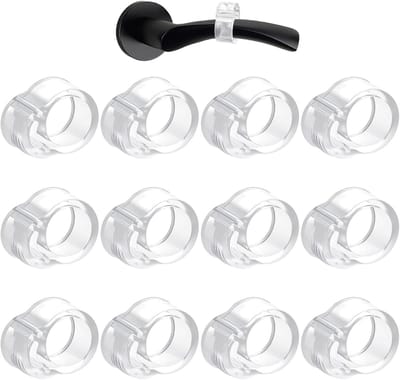 Door Handle Stoppers - Transparante PVC Buffer - Bescherming Tegen Muren en Meubels - Hoge Elasticiteit - Enkel Gat