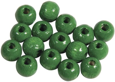 Rayher hobby kralen van hout - groen - Dia 6 mm - 115x stuks - DIY sieraden maken - Kralen rijgen