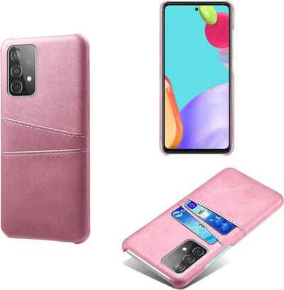 Backcover met Opbergvakjes + PMMA Screenprotector voor Samsung Galaxy A72 4G/5G _ Roze Goud