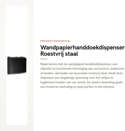 Dailygoods- Handdoekdispenser Roestvrij Staal - Duurzaam - Eenvoudig te Installeren - Geschikt voor Badkamer/Toilet - Modern Design - Licht Spatwaterbestendig - Papierenhanddoekhouder
