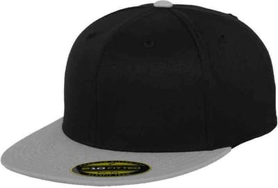 Urban Classics - Premium 210 fitted Pet - L/XL - Zwart/Grijs