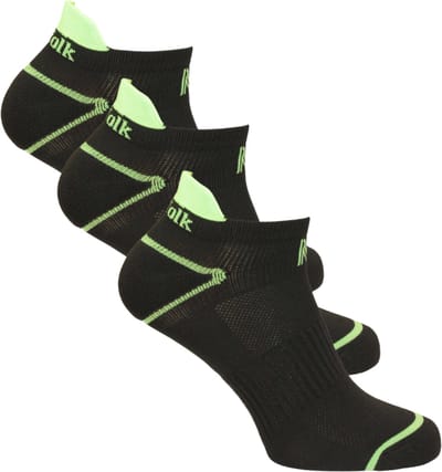Norfolk - 3 paar - Anti Blaren Sportsokken met Demping - Eco-vriendelijke Repreve® Hardloopsokken - Sneakersokken - Enkelsokken - Zwart - Maat 39-42 - Caretta