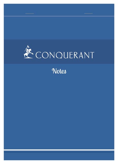Conquerant 100101160 schrijfblok & schrift A5 200 vel Blauw