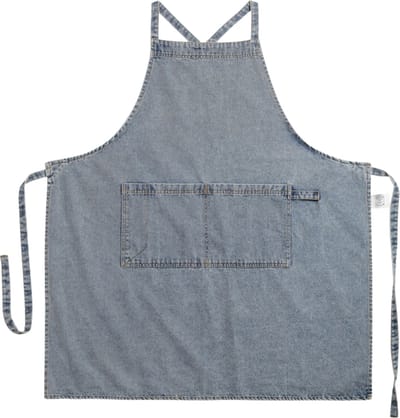 House of Husk Denim Keukenschort - Dames Kook Schort - Apron - Crossback - Licht Denim Blauw