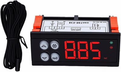 Digitale Temperatuurregelaar - Thermostaat LED-display - Klimaatbeheer - Geavanceerd Ontdooibeheer - -50°C tot 99°C - Zwart