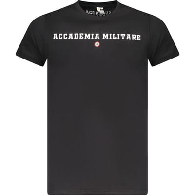 Accademia Militare Zwarte Katoenen Heren T-Shirt
