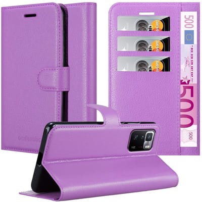 Cadorabo Hoesje geschikt voor Xiaomi POCO X3 GT in MANGAAN PAARS - Beschermhoes met magnetische sluiting, standfunctie en kaartvakje Book Case Cover Etui