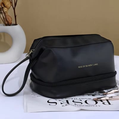 CenZ® Toilettas, Make Up Tasje, Make Up Koffer, Beautycase, Make Up Organizer, Make Up Tas, Reis Toilettas, Reistas, Toilettas Dames, Make Up Organizer, Make Up Etui, Beautycase Koffer, Cosmetica Tas, Verjaardag, Moederdag, Valentijnsdag, ZWART