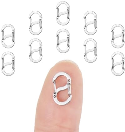 10 stuks karabijnsluitingen met dubbele opening - roestvrijstalen sluitingen voor sieraden